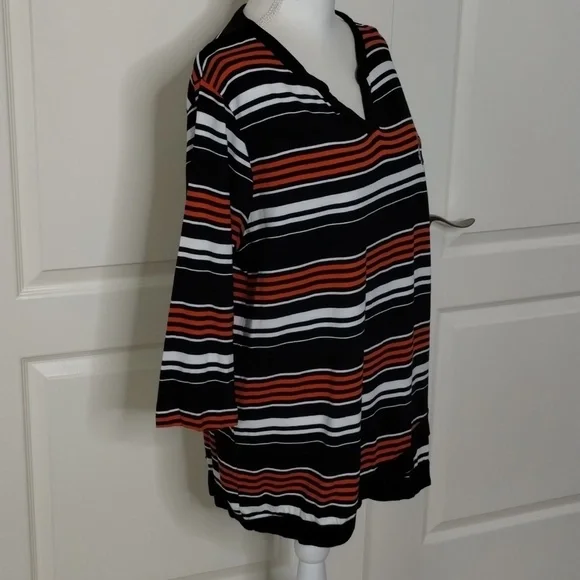 UG Apparel women's large GameDay OSU Cowboys striped top orange/black/white - Picture 4 of 10